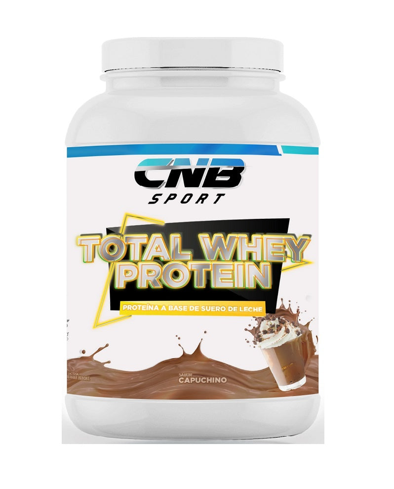 Total Whey Protein 5 lbs CNB Sport proteína de suero con 25 g por porción para recuperación y masa muscular