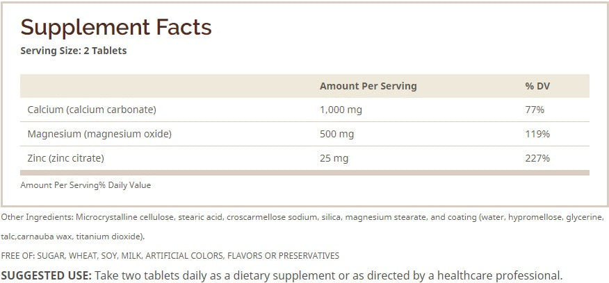 CAL-MAG-ZINC 100 TABS WINDMILL