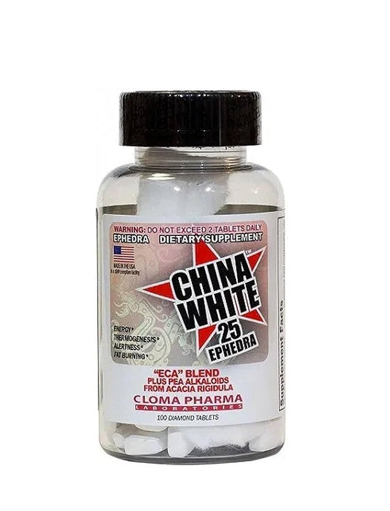 China White Cloma Pharma 100 tabletas termogénico avanzado para quema de grasa y energía