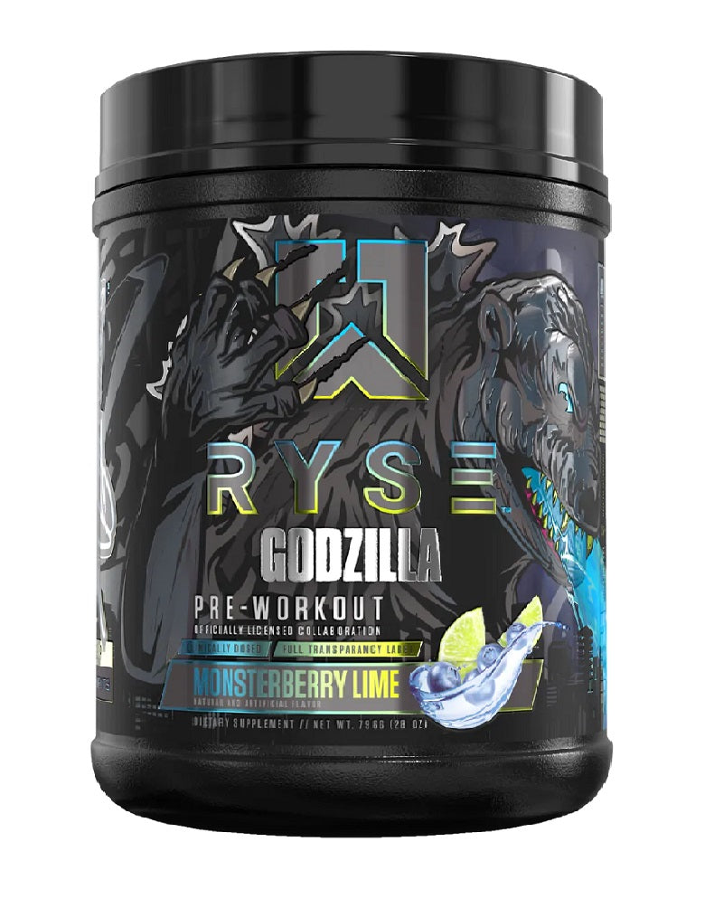 Godzilla Pre-Workout 40 servicios RYSE preworkout energía bombeo extremo