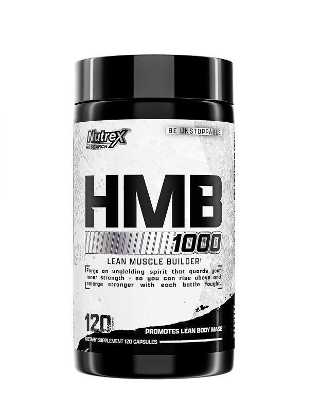 HMB 120 cápsulas Nutrex suplemento anticatabólico para fuerza, masa muscular y recuperación