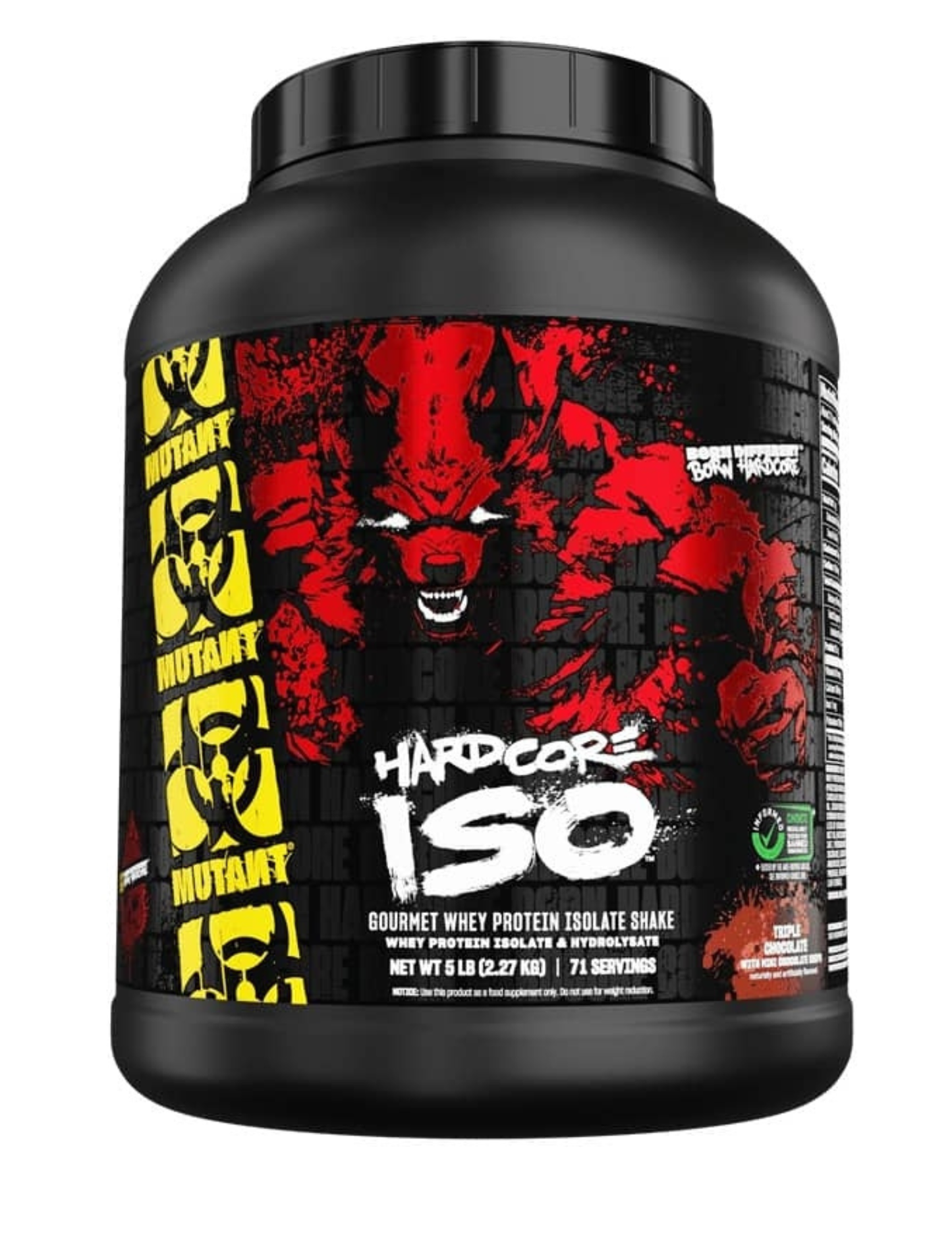 Hardcore ISO Mutant 5 lbs — proteína aislada de suero de alta pureza para recuperación muscular