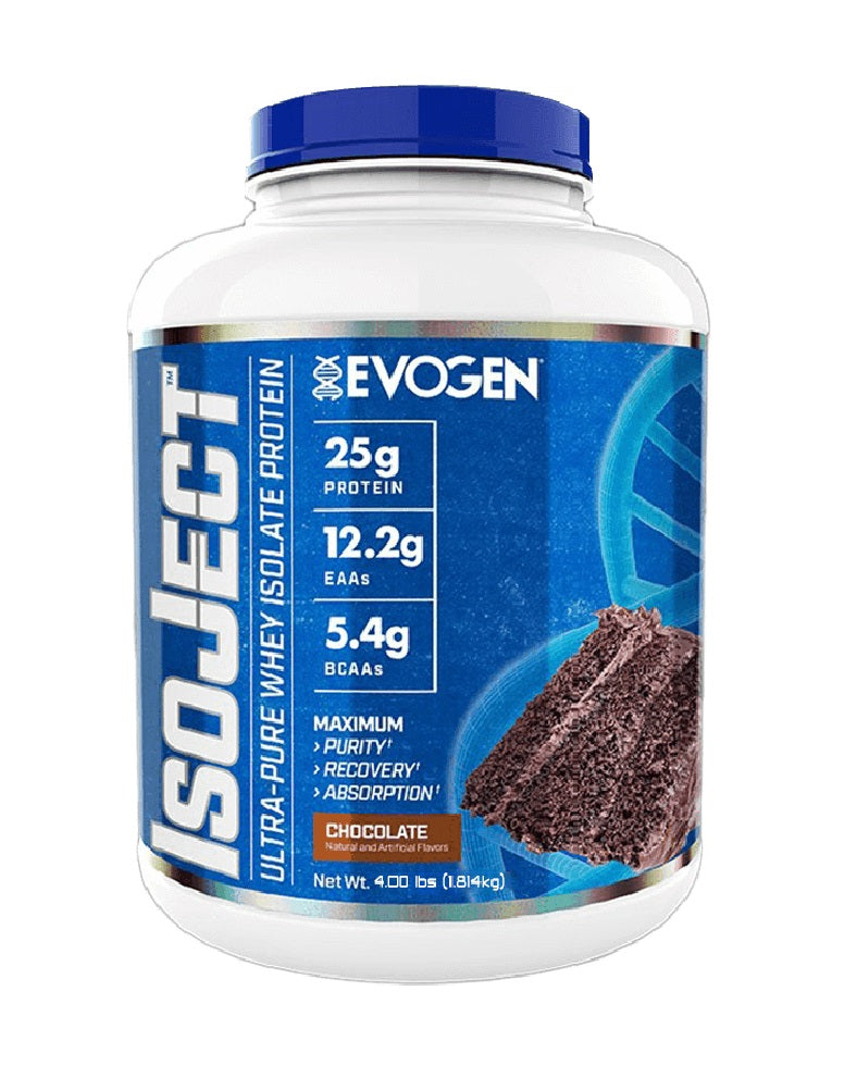 IsoJect 4 lbs Evogen proteína aislada de suero con enzimas digestivas para recuperación muscular