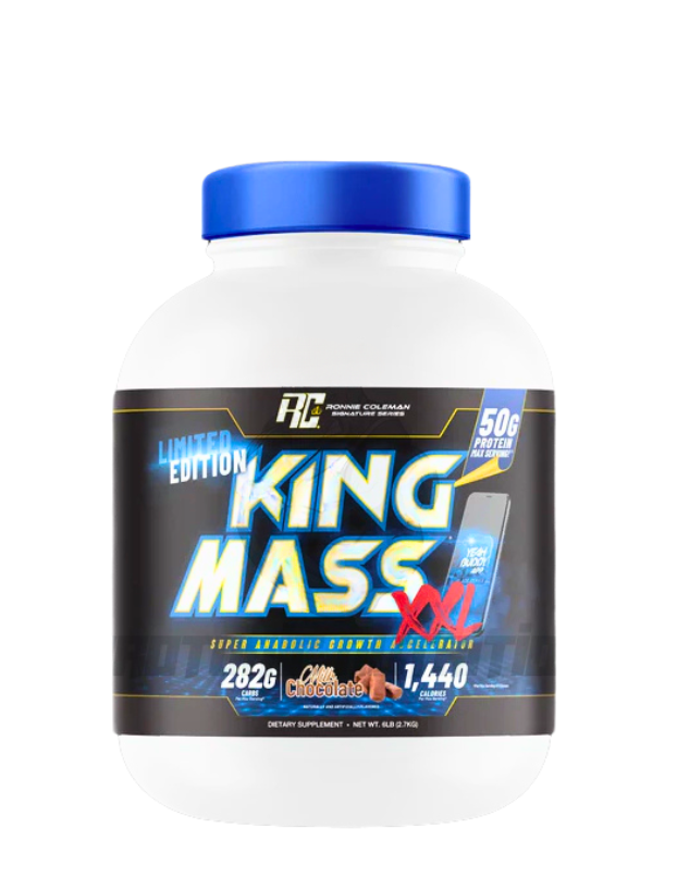 King Mass XXL 6 lbs Ronnie Coleman ganador de peso con proteína y carbohidratos para volumen muscular