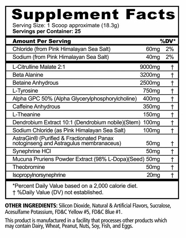 Pandamic Extreme PWO 25 Serv – Panda Supplements