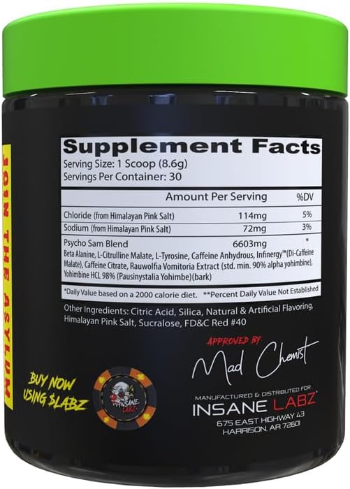 Psycho Sam 30 servicios – Insane Labz