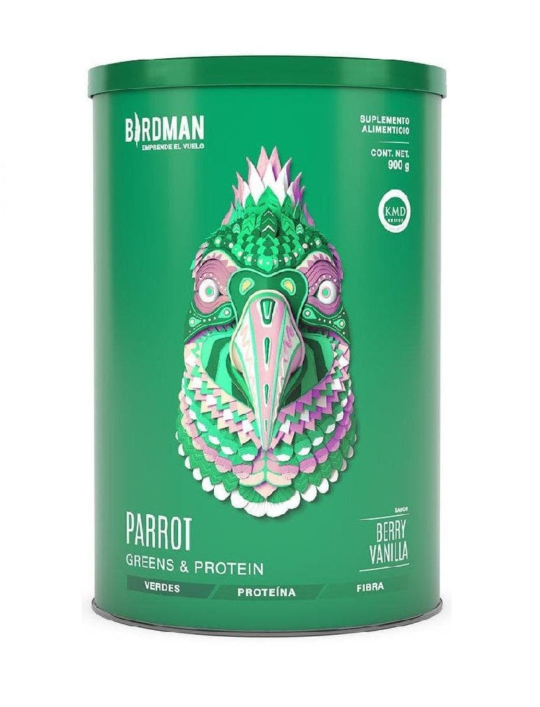 Parrot Greens & Protein Birdman 900 g proteína vegetal con superfoods y prebióticos