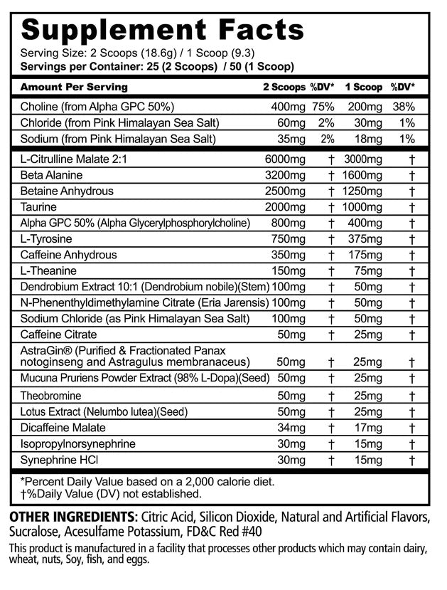 Rampage Extreme PWO 50 Serv – Panda Supplements