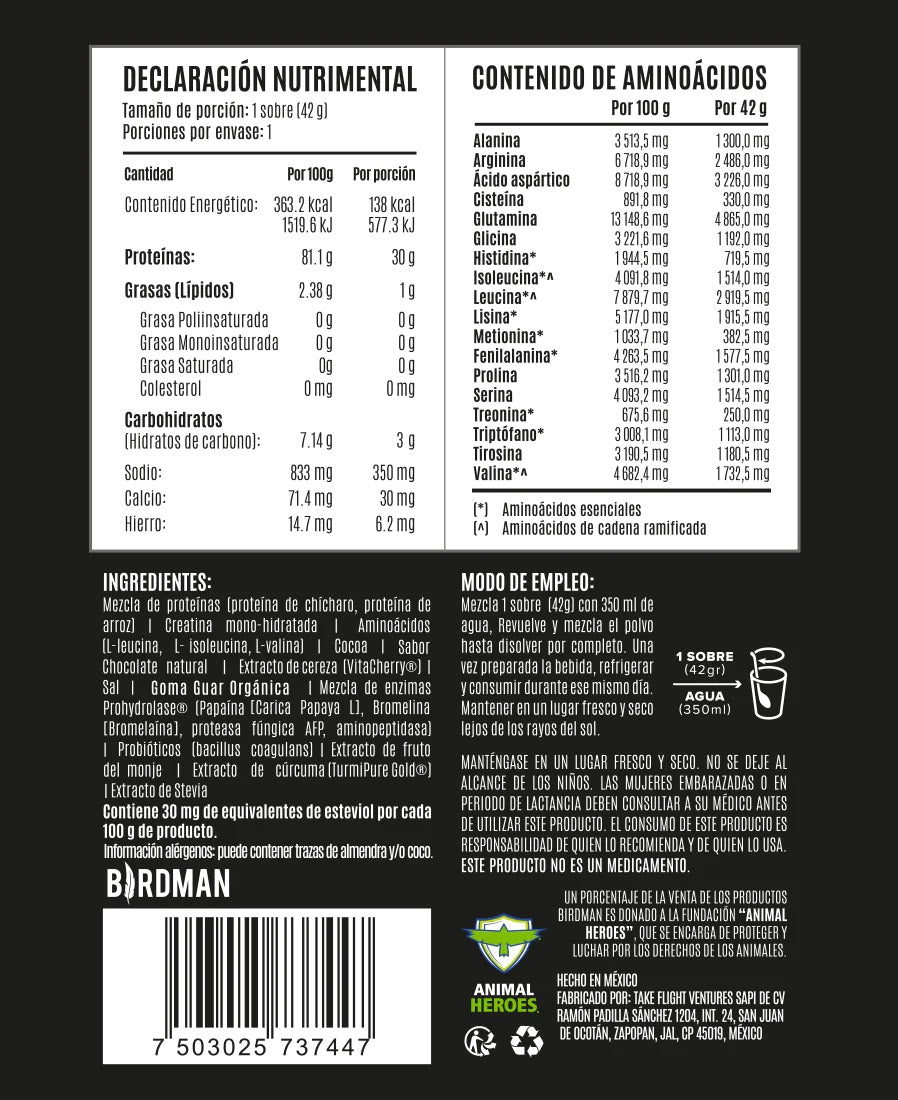 SOBRE FALCON PERFORMANCE 1 SERV. BIRDMAN