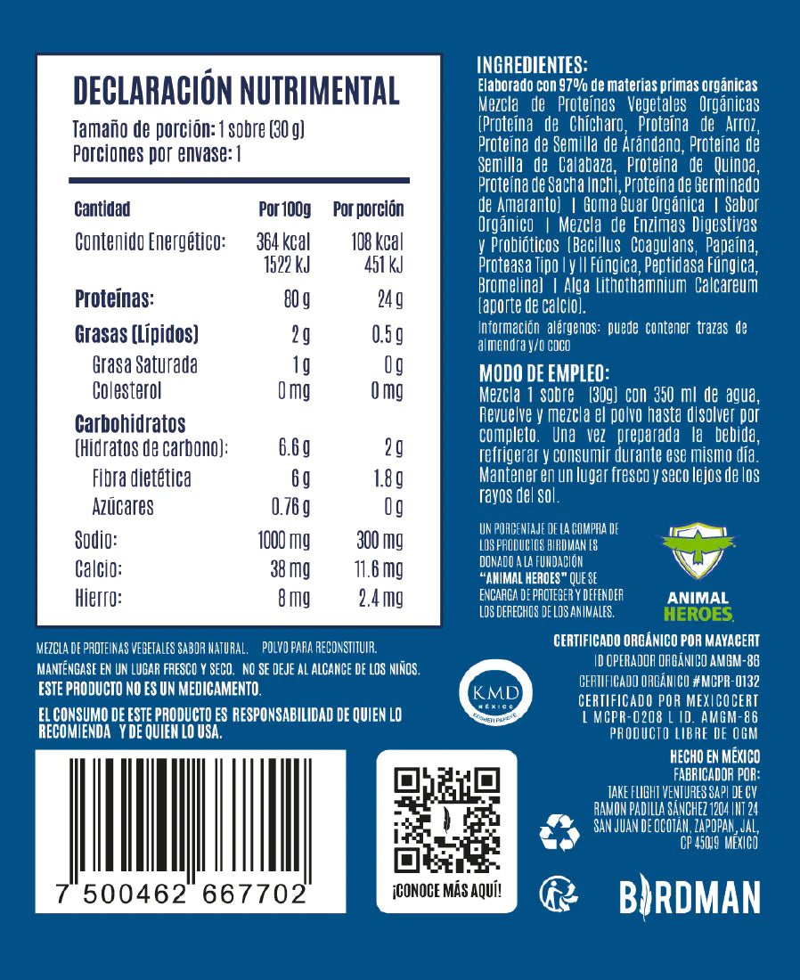 SOBRE FALCON PROTEIN 1 SERV. BIRDMAN