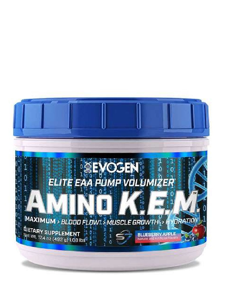 Amino K.E.M Evogen 30 serv intra-entreno con EAAs, BCAAs y electrolitos para recuperación muscular