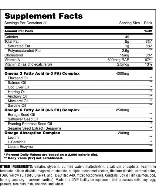 ANIMAL OMEGA 30 PACKS UNIVERSAL