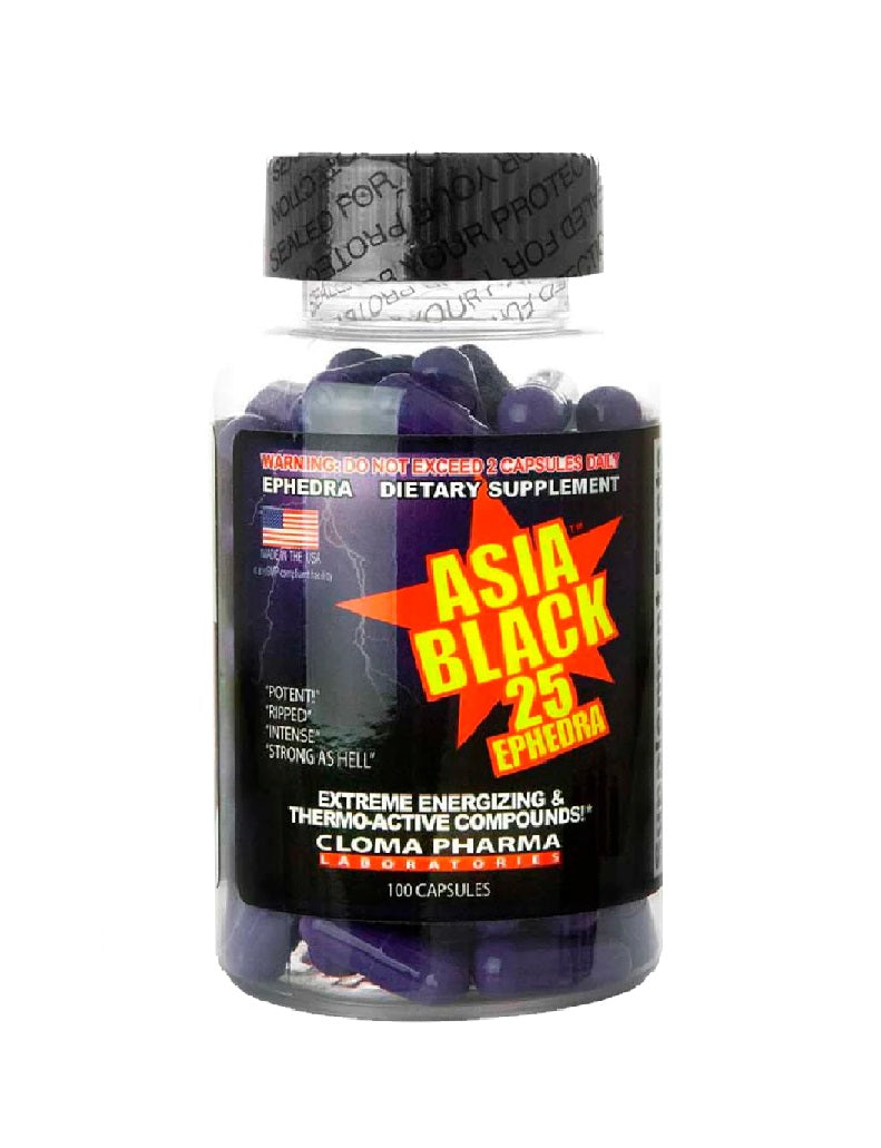 ASIA BLACK 100 CAPS CLOMA PHARMA