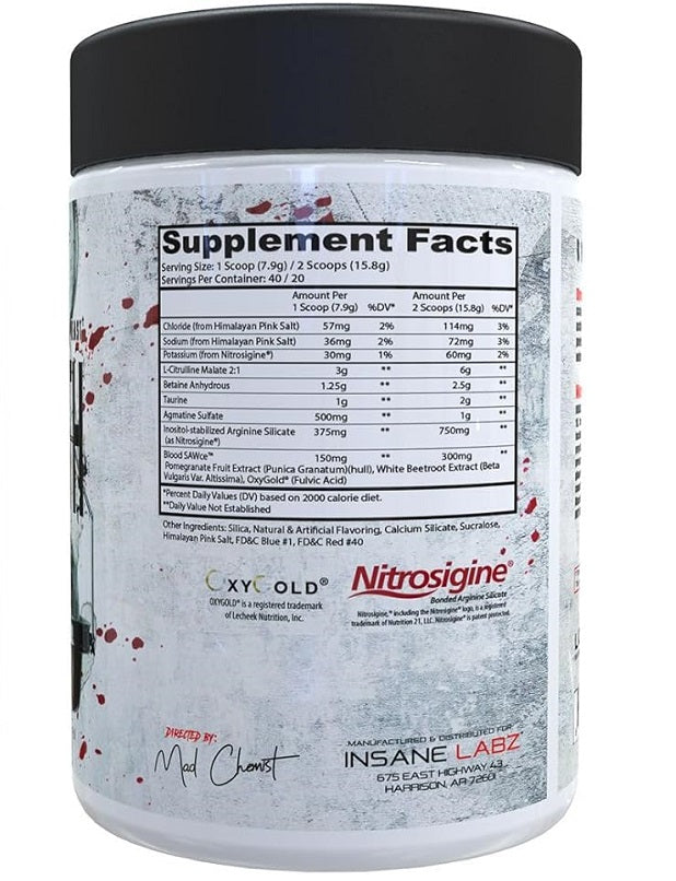 Blood Bath Non-Stim SAW 40 servicios - Insane Labz