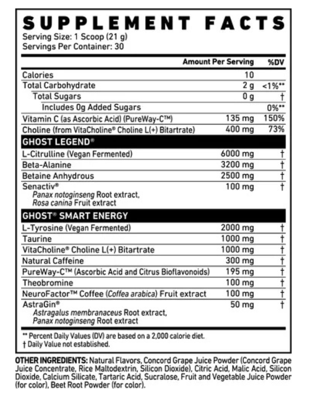 Ghost Legend V4 Pre-Workout 30 servicios - Ghost