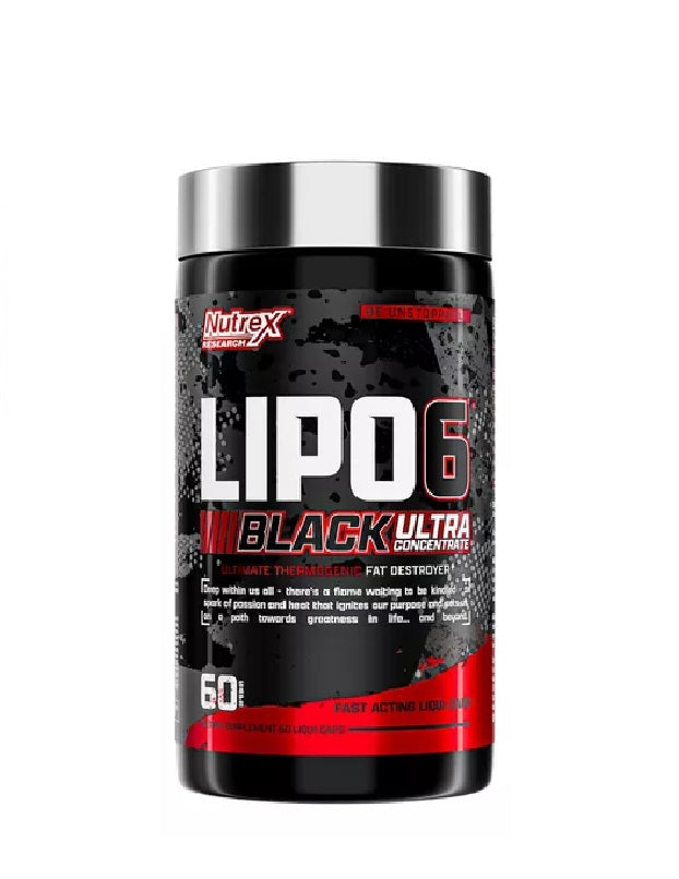 Lipo 6 Black Ultra Concentrado Nutrex 60 cápsulas termogénico quema grasa y energía