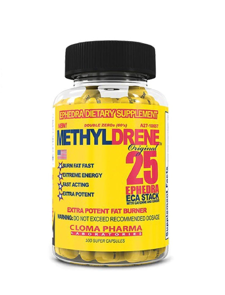 Methyldrene Cloma Pharma 100 cápsulas – termogénico para definición y quema de grasa sin pérdida muscular