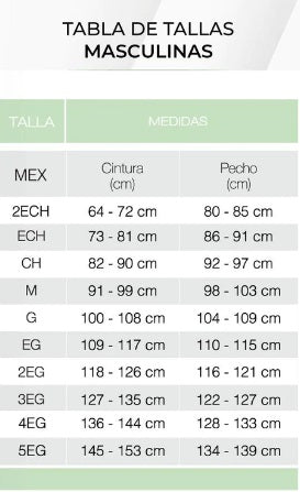 FAJA CHALECO MASCULINO CON 3 FILAS DE BROCHES (FABIAN FP1055) BELLA MICHELL