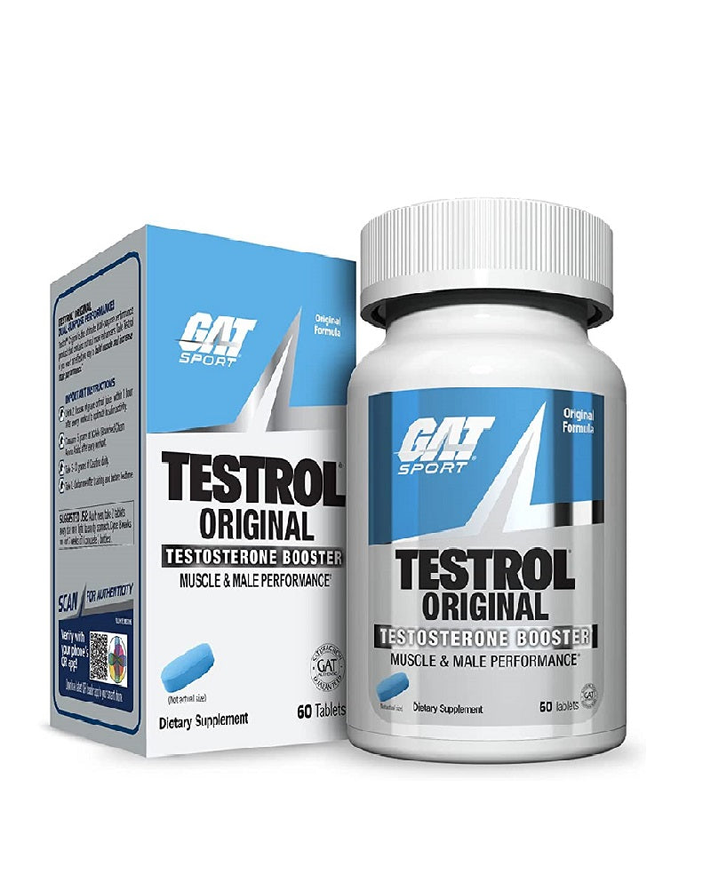 Testrol Original GAT Sport 60 tabletas potenciador natural de testosterona para fuerza, libido y rendimiento masculino