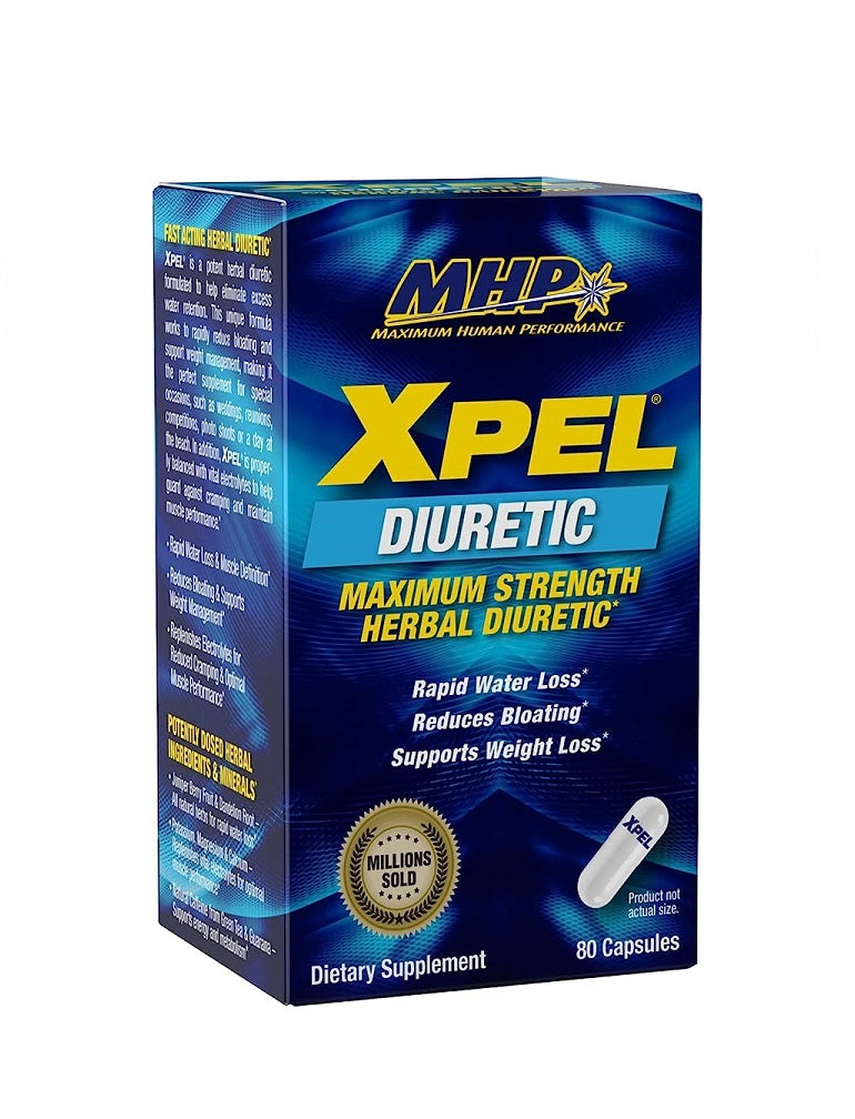 Xpel Diuretic MHP 80 cápsulas suplemento natural para definición y control de retención de líquidos
