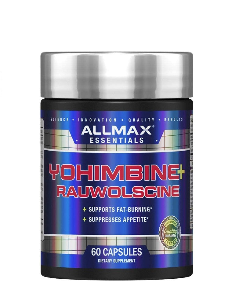 Yohimbine AllMax Nutrition 60 cápsulas término genico natural para energía y quema de grasa