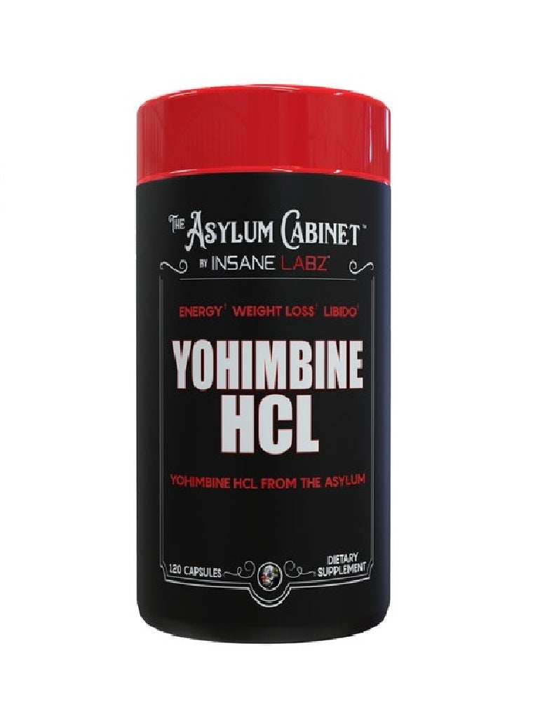 Yohimbine HCl Insane Labz 120 cápsulas estimulante termogénico para quema de grasa y energía