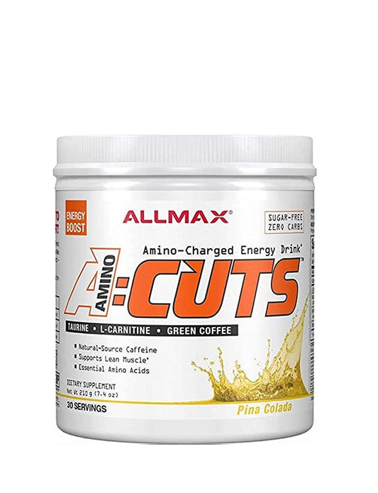 A-Cuts 30 serv Allmax aminoácido con L-carnitina y cafeína para energía y quema de grasa