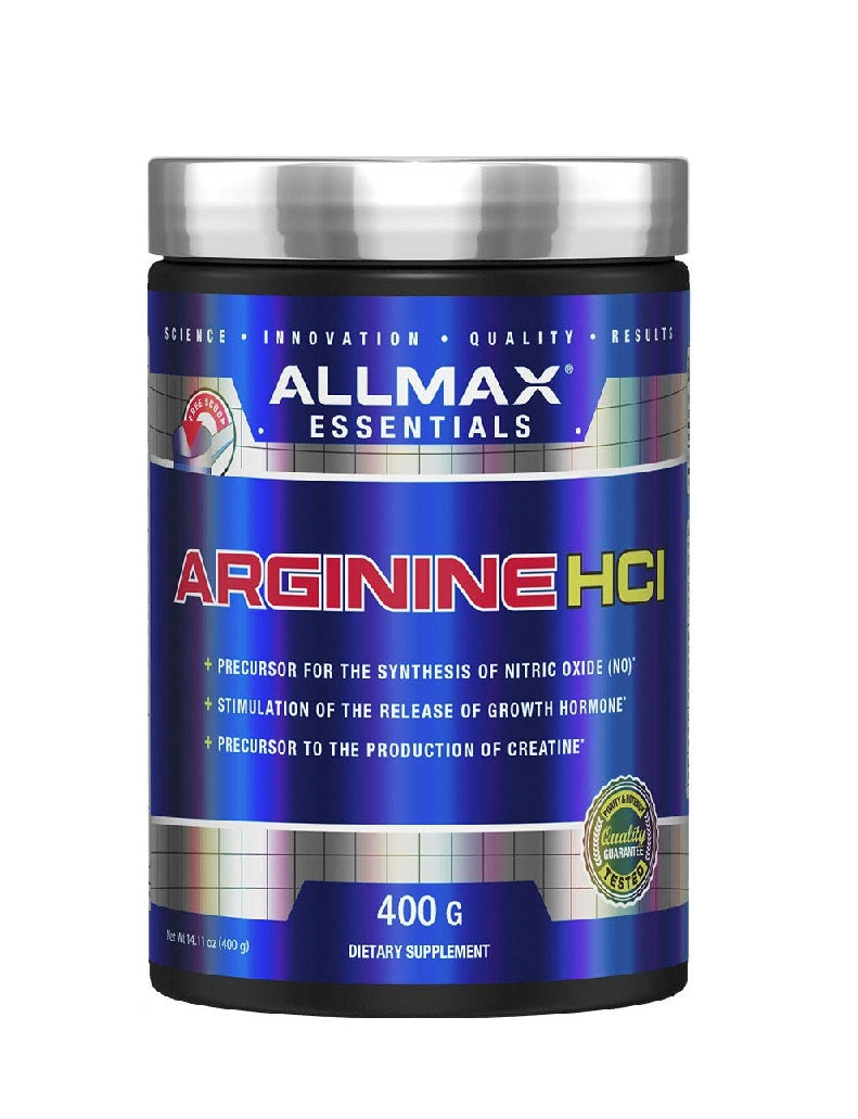 Arginine HCL 400 g Allmax L-Arginina pura suplemento deportivo


