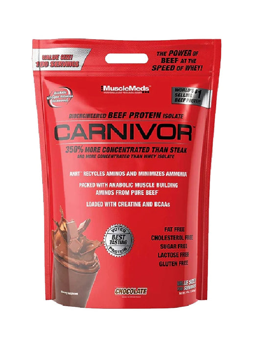 Carnivor 8 lbs MuscleMeds proteína de carne de res sin lactosa para ganancia muscular

