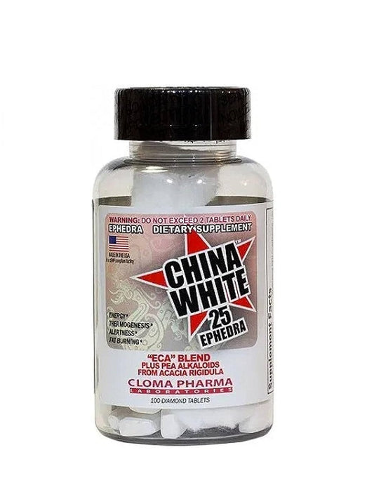 China White Cloma Pharma 100 tabletas termogénico avanzado para quema de grasa y energía