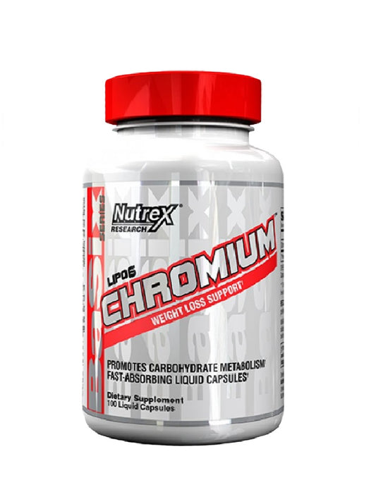 Chromium Lipo 6 Nutrex 100 cápsulas con cromo picolinato para control de glucosa y metabolismo

