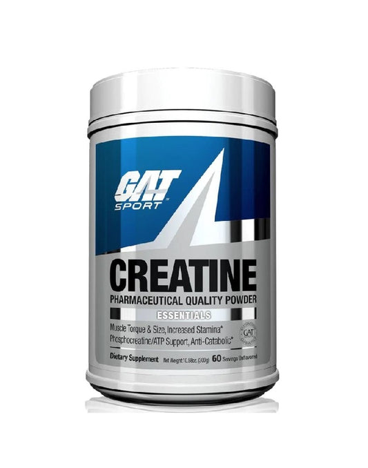 Creatina GAT Sport 300 g monohidratada micronizada para fuerza, volumen y recuperación muscular