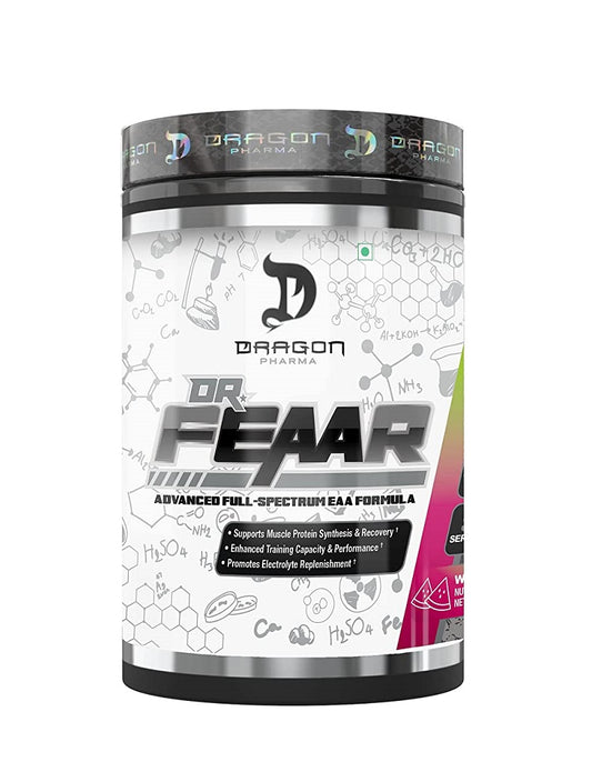 Dr. FEAAR 30 serv Dragon Pharma EAAs y BCAAs con electrolitos para recuperación e hidratación muscular