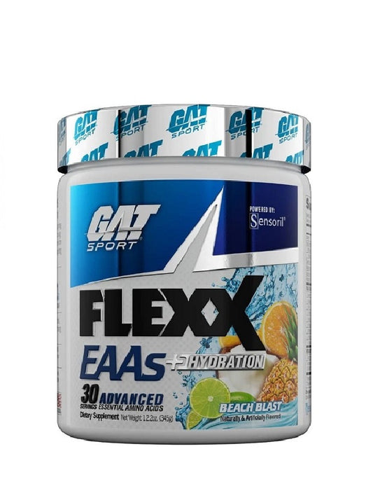 Flexx EAAs GAT Sport 30 serv aminoácidos esenciales con carnitina y electrolitos para recuperación e hidratación