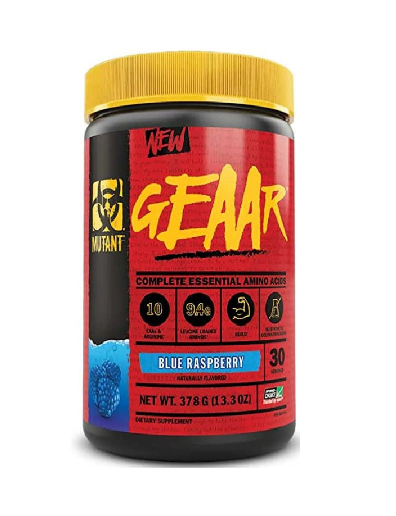 GEAAR 30 serv Mutant aminoácidos esenciales con BCAAs 4:1:1, arginina y electrolitos para recuperación muscular

