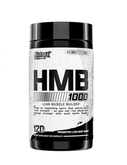 HMB 120 cápsulas Nutrex suplemento anticatabólico para fuerza, masa muscular y recuperación
