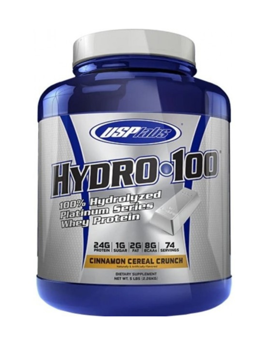 Hydro-100 USP Labs 5 lbs — proteína hidrolizada de rápida absorción para recuperación muscular