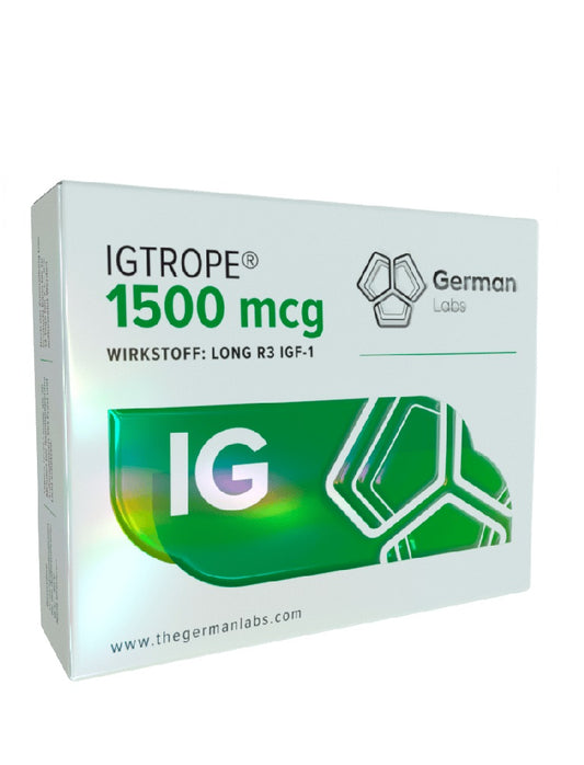 IGTROPE German Labs IGF-1 1500 mcg inyectable para recuperación muscular y crecimiento óseo