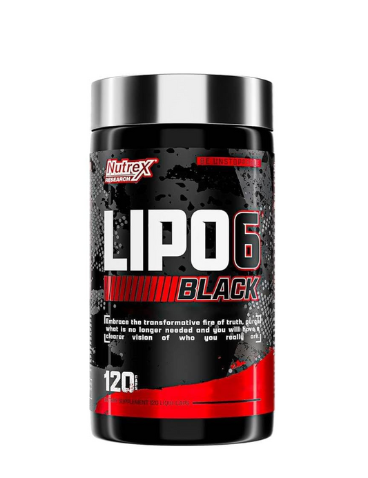 Lipo 6 Black Nutrex 120 cápsulas termogénico para quema de grasa, energía y definición