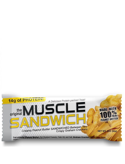 Muscle Sandwich Bar 56 g barra proteica con crema de cacahuate y galleta wafer