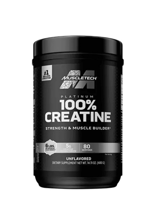 Platinum Creatine MuscleTech 400 g creatina monohidratada micronizada para fuerza y rendimiento físico

