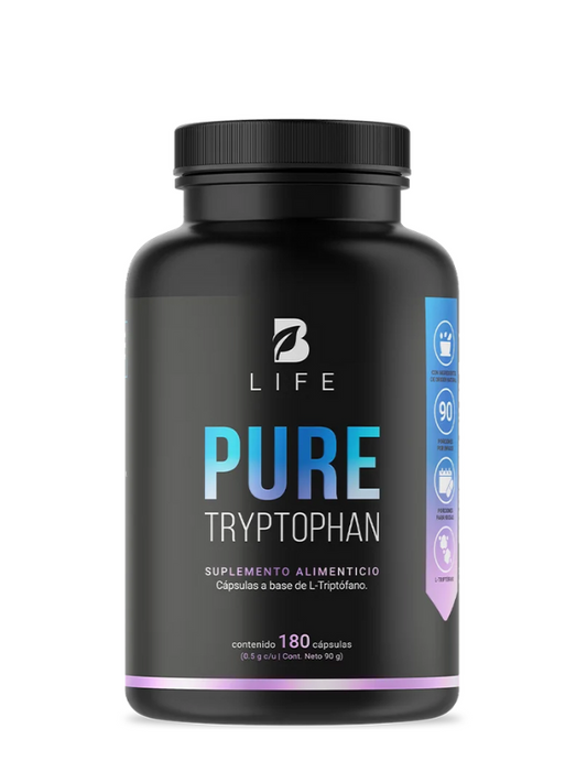 Pure Tryp-tophan 180 Caps | Triptófano Puro 500 mg - B Life