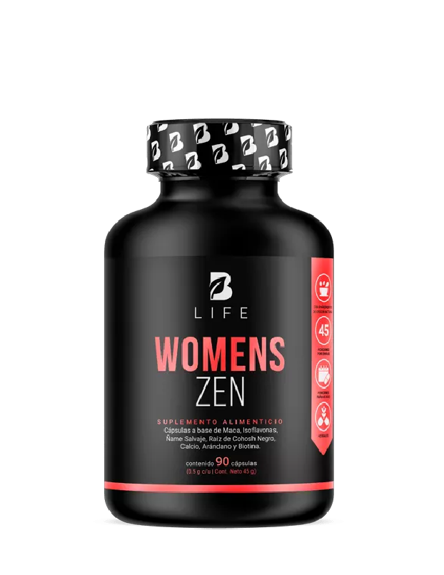 WOMENS ZEN | Fórmula a base de Maca, Isoflavonas y Ñame Salvaje 90 CAPS 500 MG B LIFE