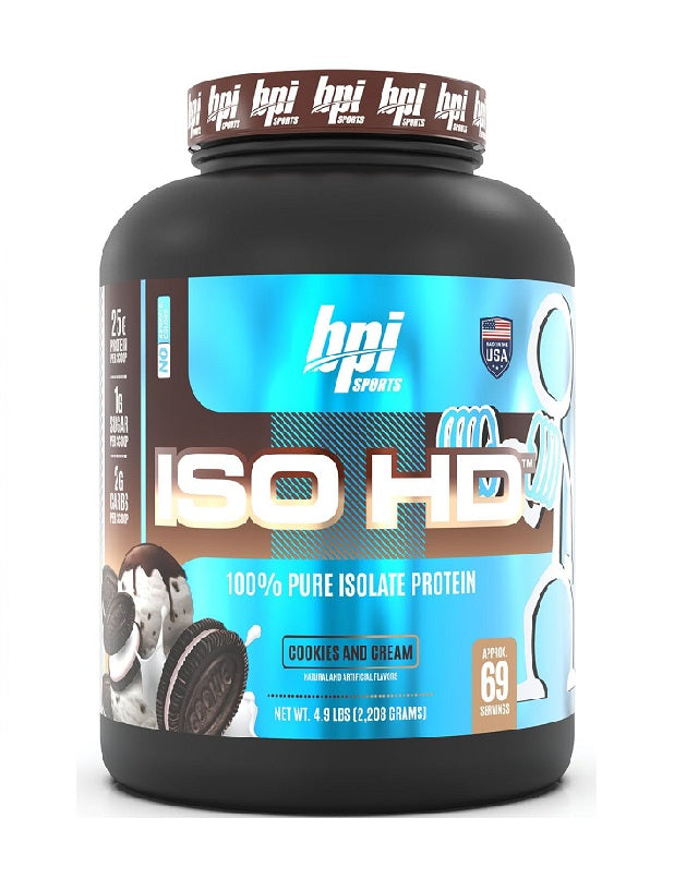 ISO-HD BPI Sports 4.8 lbs proteína aislada de suero para recuperación muscular y masa magra